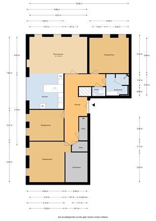 Floorplan - Sint-Jobsweg 22J, 3024 EJ Rotterdam